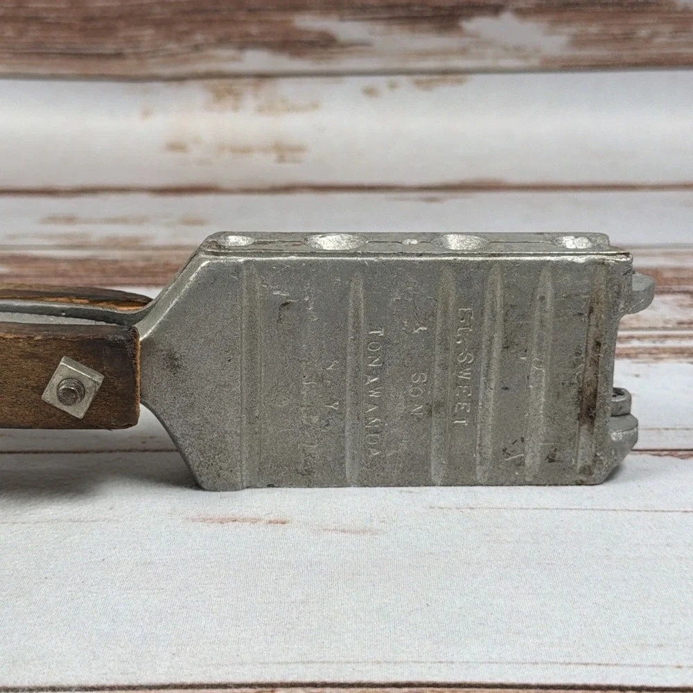 Vintage E.L. Sweet & Son Lead Sinker Mold Tonawanda NY Fishing Tool